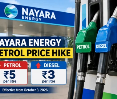 Nayara Energy petrol price hike and diesel price increase