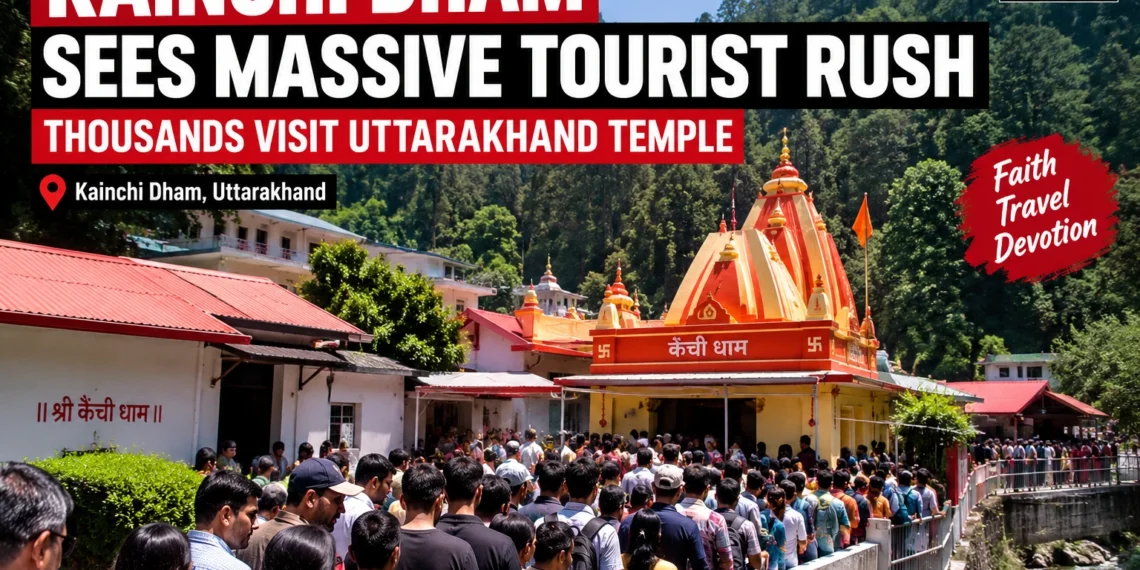 Kainchi Dham tourist rush in Uttarakhand with thousands of devotees visiting the temple.
