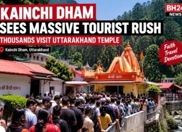 Kainchi Dham tourist rush in Uttarakhand with thousands of devotees visiting the temple.
