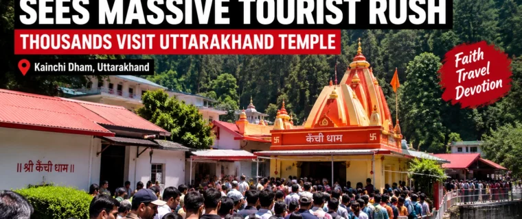 Kainchi Dham tourist rush in Uttarakhand with thousands of devotees visiting the temple.