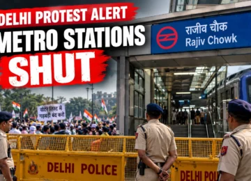 Delhi Metro closes six stations amid opposition protest on October 12, 2026