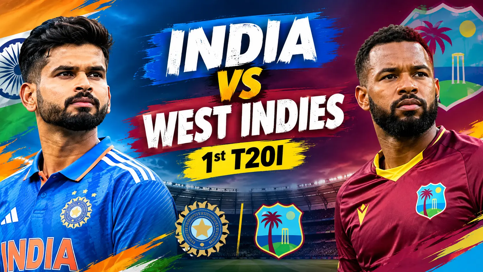 India vs West Indies 1st T20I